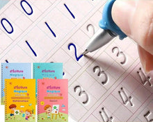 Charger l'image dans la galerie, Cahier de Copie Magique pour Enfants avec Stylo Réutilisable et Autocollants d'Écriture