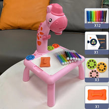 Charger l'image dans la galerie, Projecteur de Table pour Enfants - Jouet Éducatif avec Projection LED et Table de Dessin