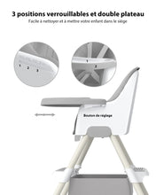 Charger l'image dans la galerie, Chaise Haute pour Bébé 2-en-1 avec Repose-Pieds