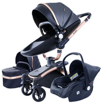 Charger l'image dans la galerie, Poussette bébé trio 3 en 1 en cuir dernière génération - Poussette, Landau et Siège Auto