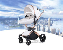 Charger l'image dans la galerie, Poussette bébé trio 3 en 1 en cuir dernière génération - Poussette, Landau et Siège Auto