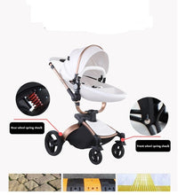 Charger l'image dans la galerie, Poussette bébé trio 3 en 1 en cuir dernière génération - Poussette, Landau et Siège Auto