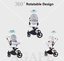 Charger l'image dans la galerie, Poussette bébé trio 3 en 1 en cuir dernière génération - Poussette, Landau et Siège Auto