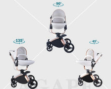 Charger l'image dans la galerie, Poussette bébé trio 3 en 1 en cuir dernière génération - Poussette, Landau et Siège Auto