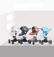 Charger l'image dans la galerie, Poussette bébé trio 3 en 1 en cuir dernière génération - Poussette, Landau et Siège Auto