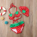 Maillot De Bain Fille 3 Pièces - Haut + Culotte + Jupe à Rabat - Tissu Polyester/spandex - Idéal Fête, Halloween, Photos - 4
