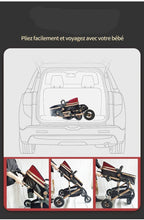 Charger l'image dans la galerie, Poussette Bébé Trio 3 en 1 Premium - Poussette, Landau et Siège Auto