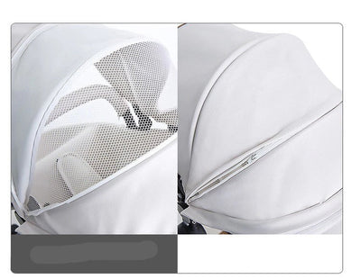 Poussette trio en cuir 3 en 1 pour bébé