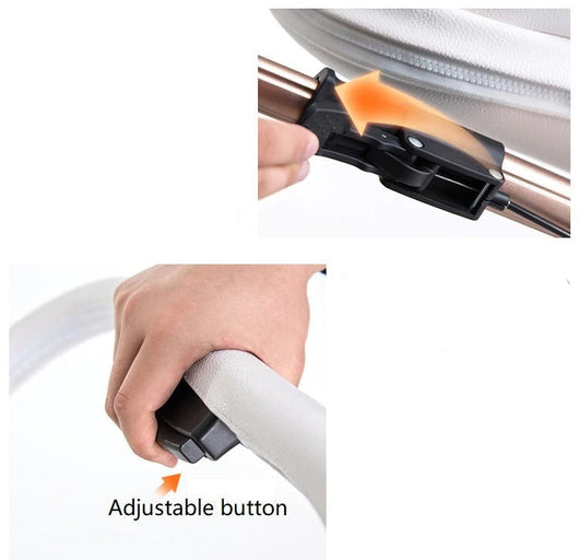 Poussette trio en cuir 3 en 1 pour bébé