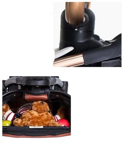 Poussette trio en cuir 3 en 1 pour bébé