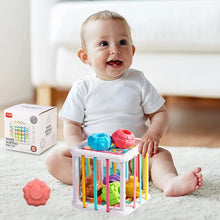 Charger l&#39;image dans la galerie, Jeu de tri de blocs colorées avec Bandes élastiques pour bébé

