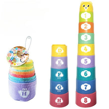 Charger l&#39;image dans la galerie, Tasses à Empiler - 8 Pièces Multicolores - Jouet Éducatif pour Enfants
