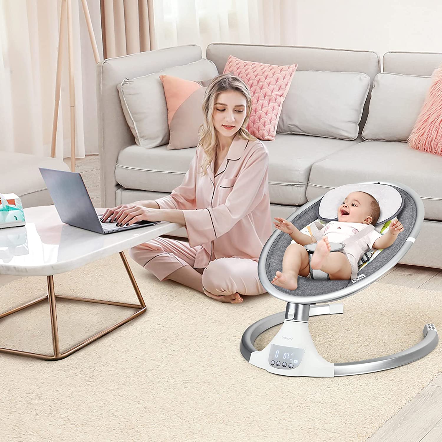 Chaise à bascule électrique pour bébé, balançoire pour nouveau-né