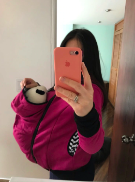 Kangourou À Capuche Porte-Bébé Chandail d'hiver Chaud - 9mois et moi