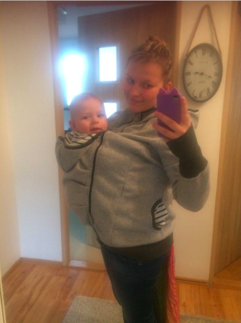 Kangourou À Capuche Porte-Bébé Chandail d'hiver Chaud - 9mois et moi