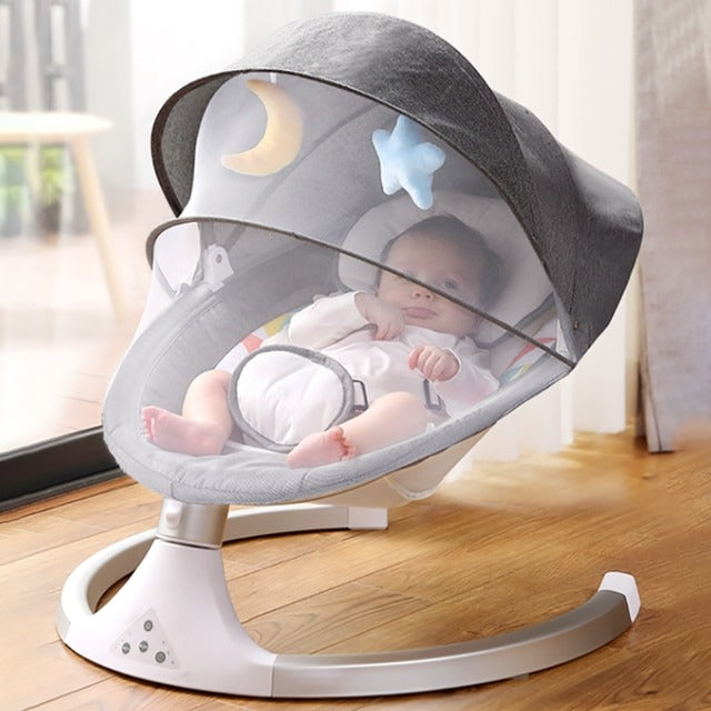 Chaise à bascule électrique pour bébé, endormissez bébé, chaise apaisante,  inclinable, pliable et confortable, laissez bébé dormir paisiblement –