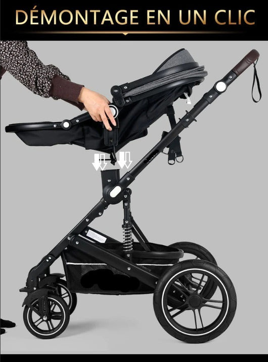 Poussette Bébé Trio 3 en 1 Dernière Génération - Poussette, Landau et Siège Auto