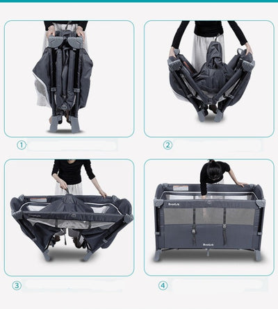 Berceau pliable multifonctionnel pour bébé de 0 à 6 ans