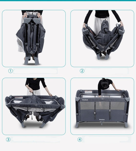 Berceau pliable multifonctionnel pour bébé de 0 à 6 ans