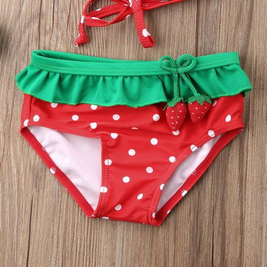 Maillot de bain fraise bébé fille 3Pcs