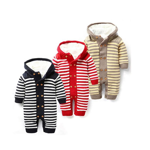 Barboteuse A Rayures Pour Bébé - 9mois et moi