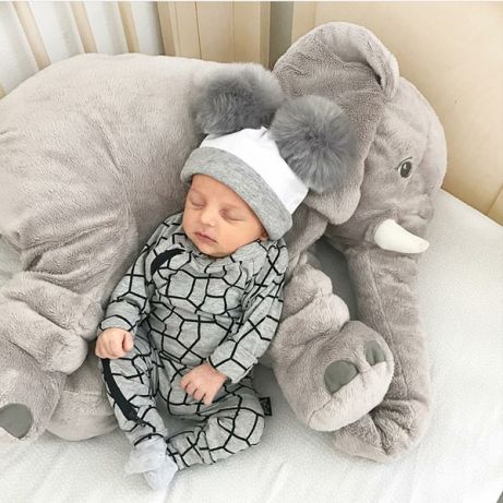 Oreiller Doux pour bébé sous forme d'éléphant - 9mois et moi